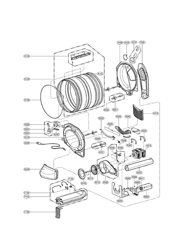 Drum and motor assembly parts