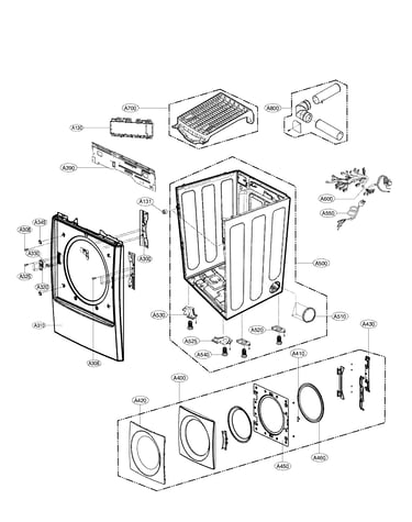 Cabinet and door assembly parts