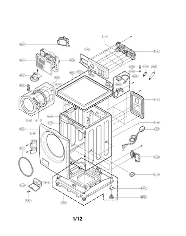 Cabinet and control panel parts