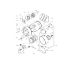 LG WM2077CW/00 drum and tub assembly parts diagram