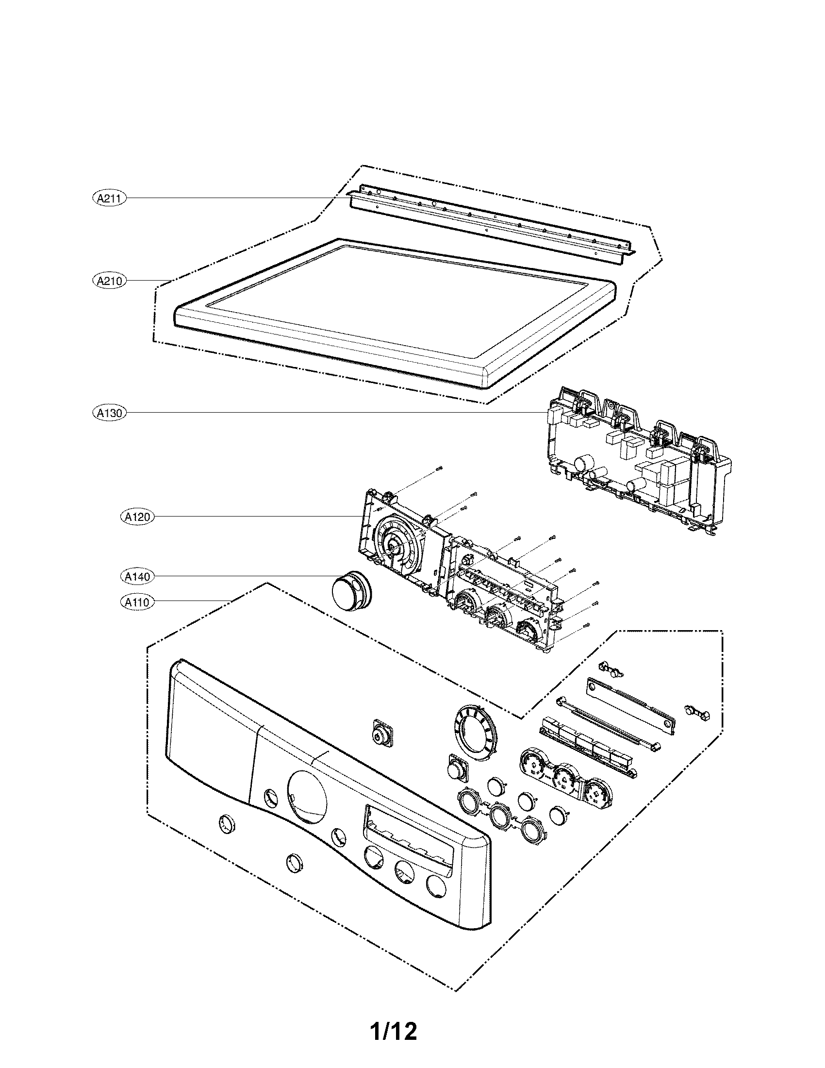 Control panel and plate assembly parts