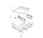 LG DLEX3470W control panel and plate assembly parts diagram