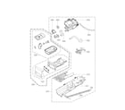 LG DLEX3470W panel drawer assembly and guide assembly parts diagram