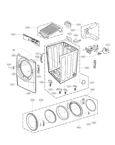 Cabinet and door assembly parts