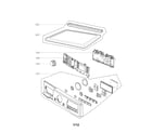 LG DLEX3470V control panel and plate assembly parts diagram