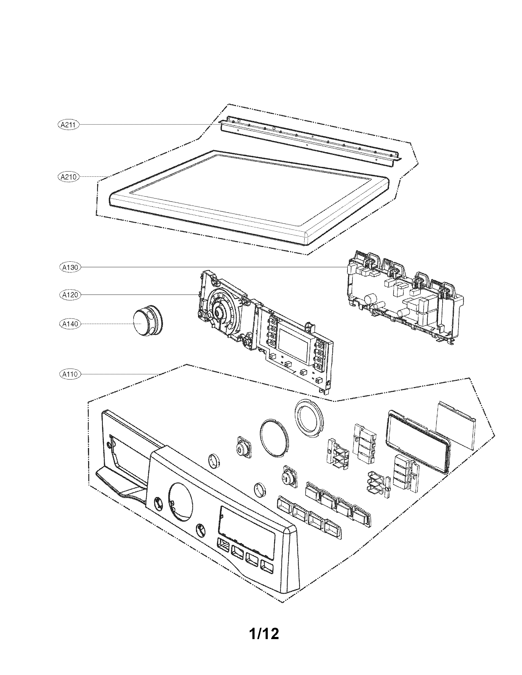 Control panel and plate assembly parts