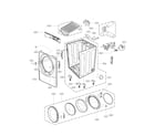LG DLEX3470V cabinet and door assembly parts diagram