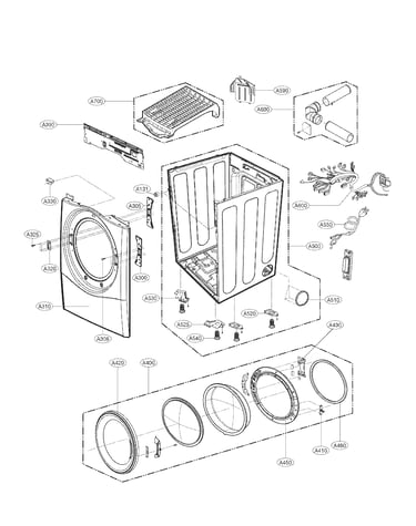 Cabinet and door assembly parts