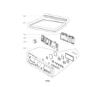 LG DLGX3471V control panel and plate assembly parts diagram