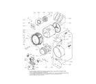 LG WM3470HWA/00 drum and tub assembly parts diagram