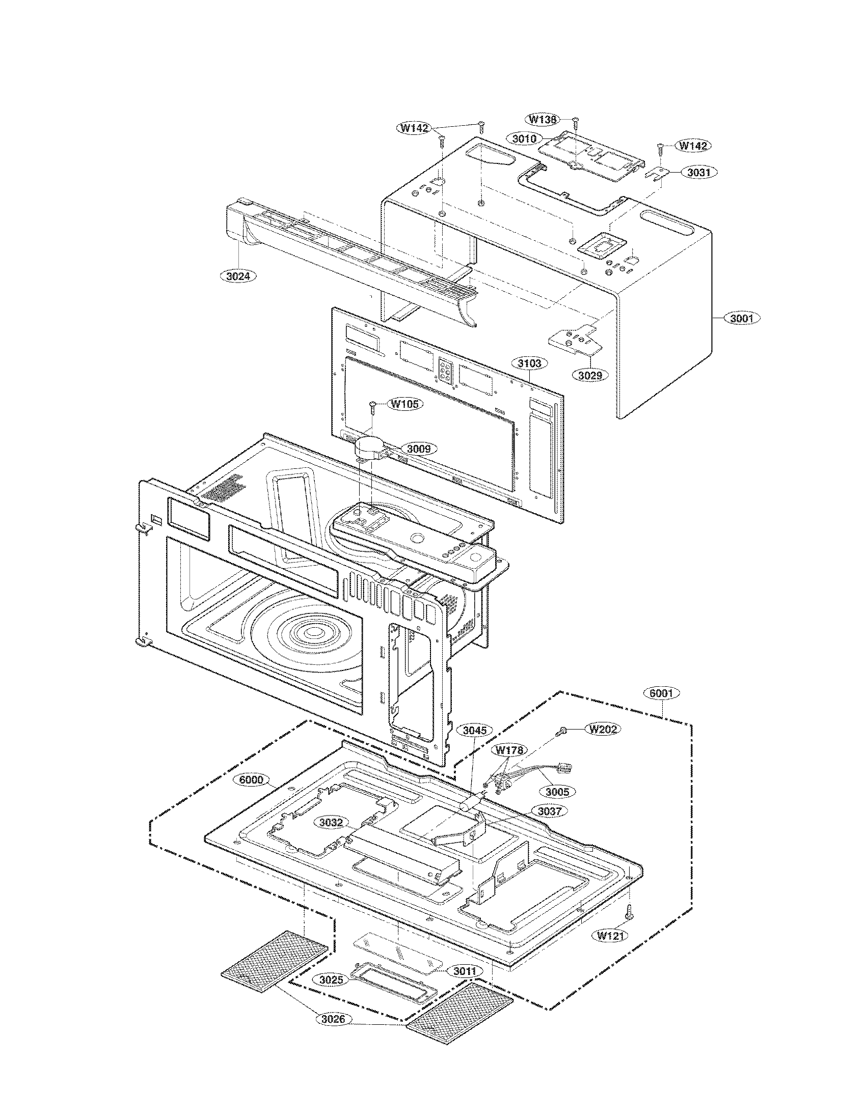 Oven cavity parts