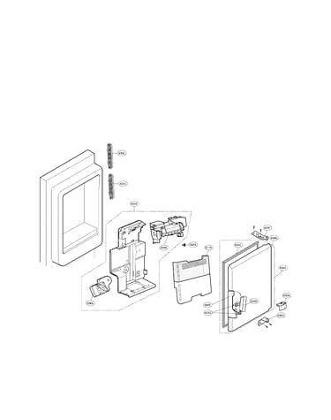 Ice maker and ice bin parts