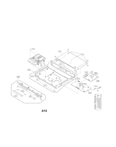 Cabinet and main frame parts