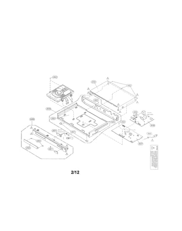 Cabinet and main frame parts