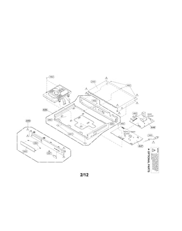 Cabinet and main frame parts