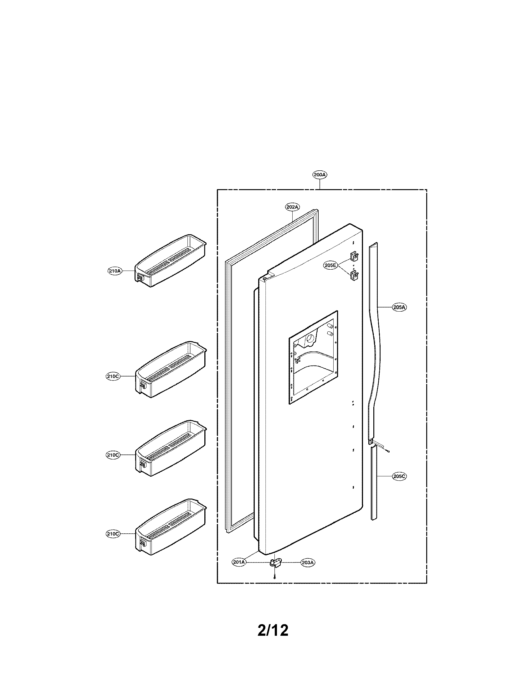 Freezer door parts
