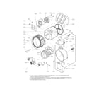 LG WM3070HRA/00 drum and tub assembly parts diagram
