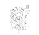 LG WM2250CW/00 cabinet and control panel assembly parts diagram