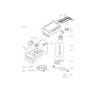 LG WM2250CW/00 dispenser assembly parts diagram