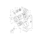LG WM2650HRA drum and tub assembly parts diagram