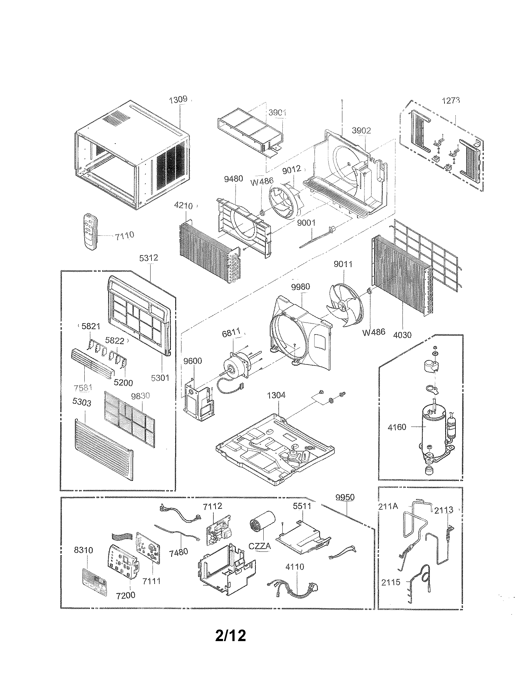 Exploded view parts