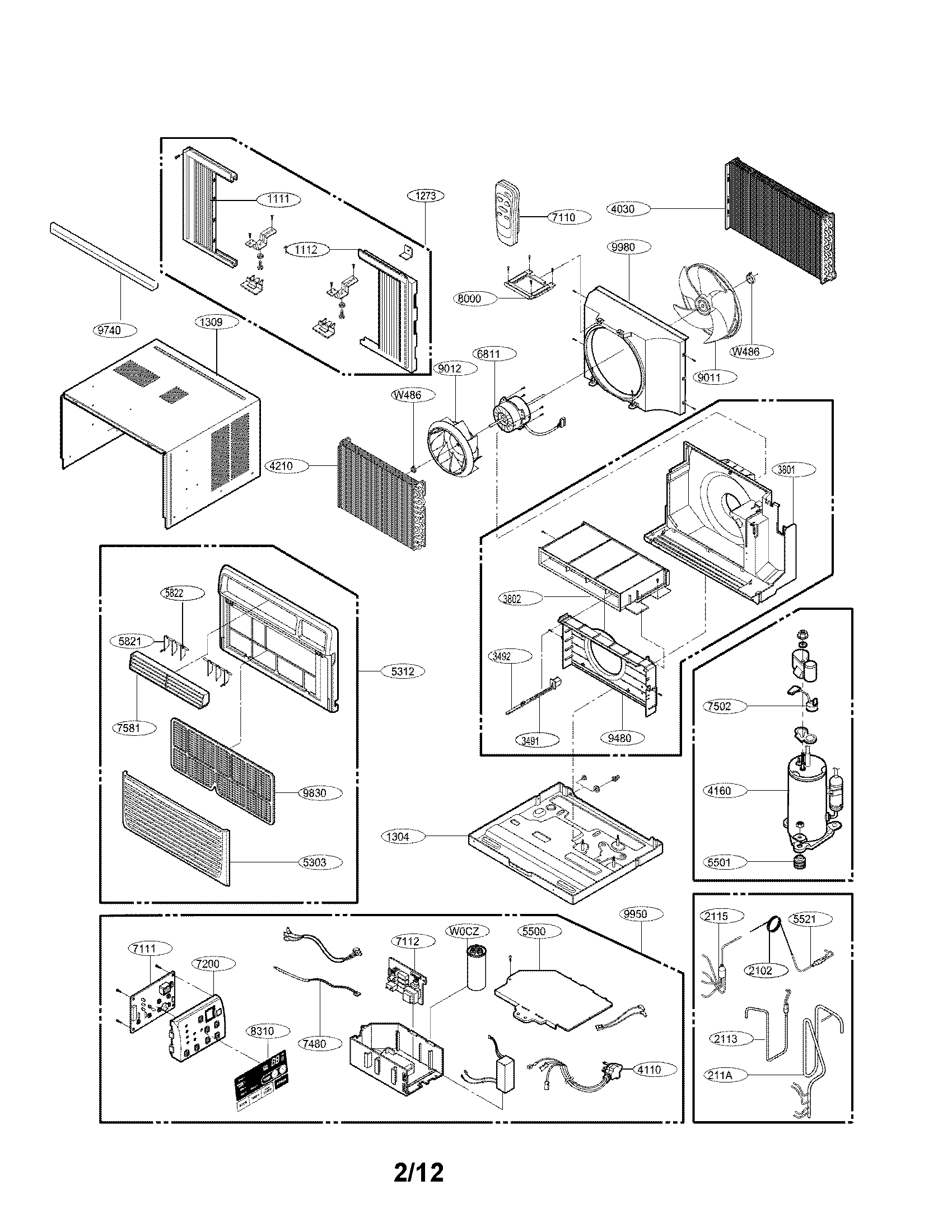 Exploded view parts