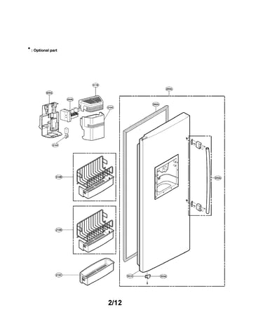 Freezer door parts