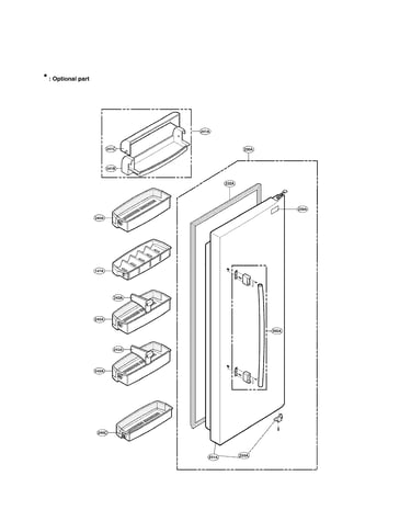 Refrigerator door parts