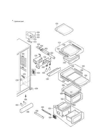 Refrigerator compartment parts