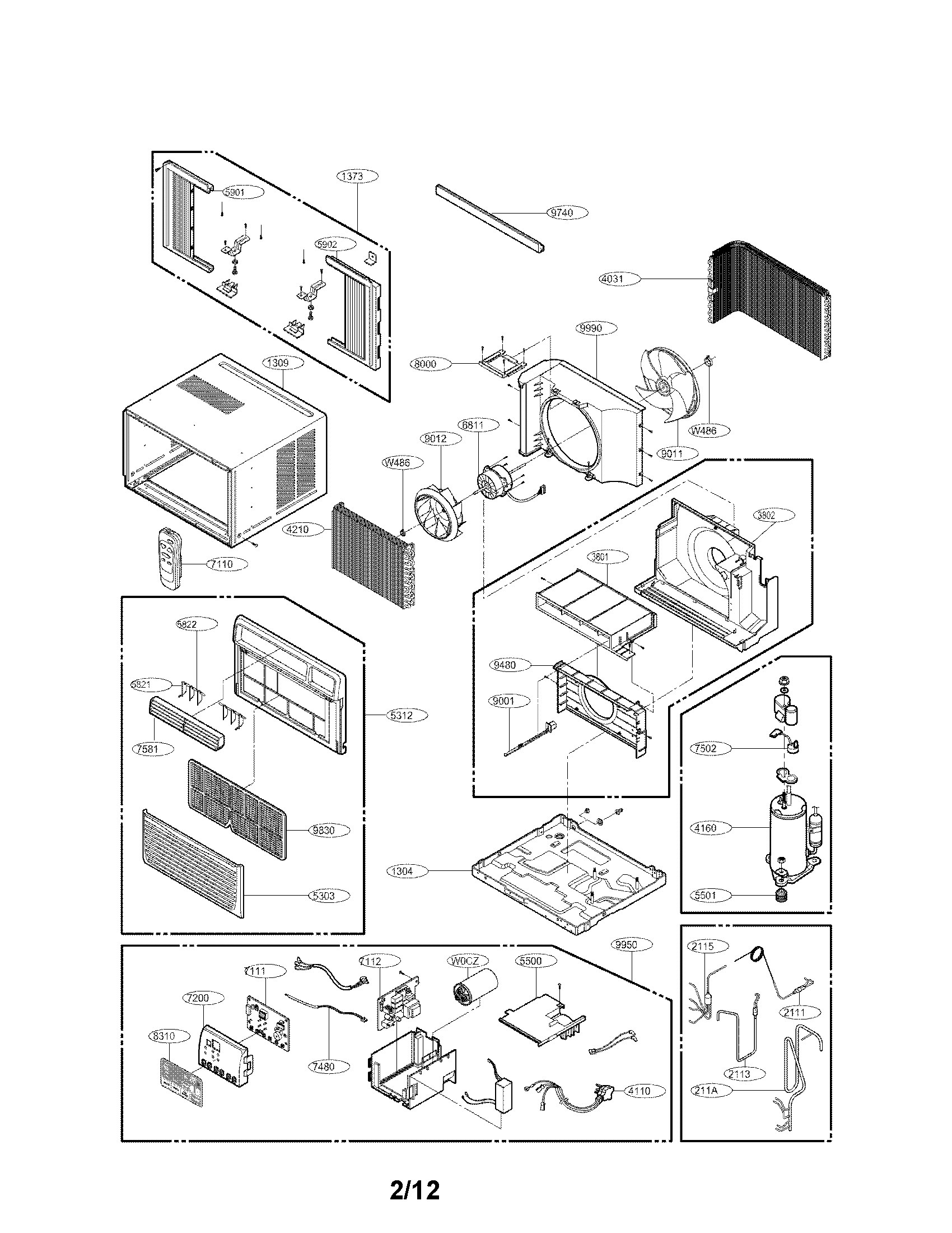Exploded view parts