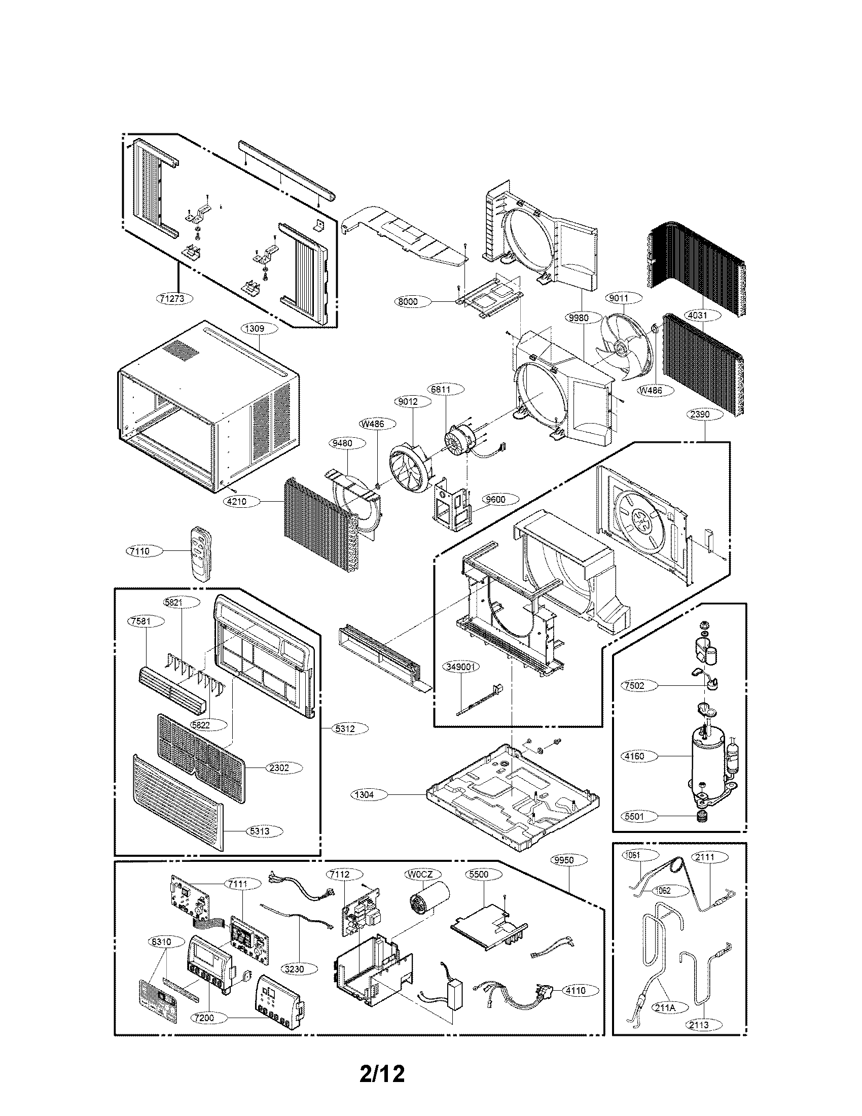Exploded view parts