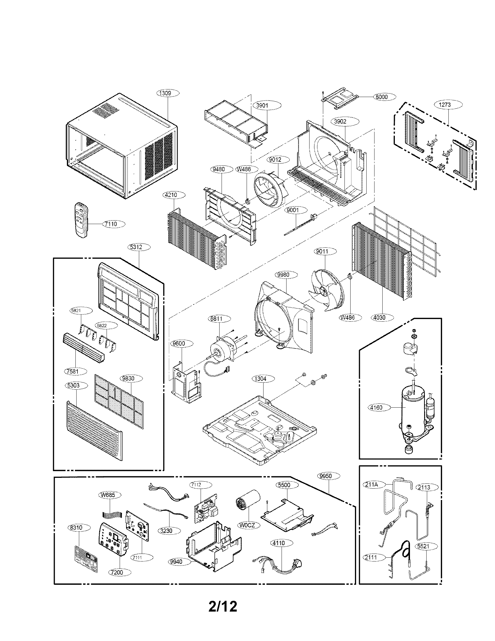 Exploded view parts