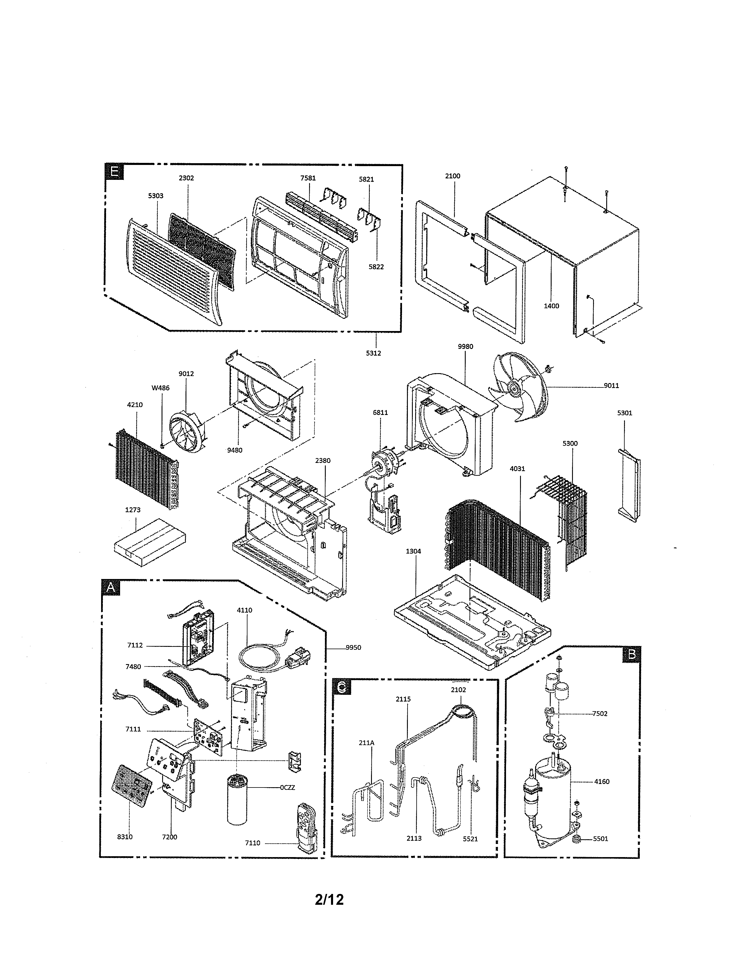 Exploded view parts