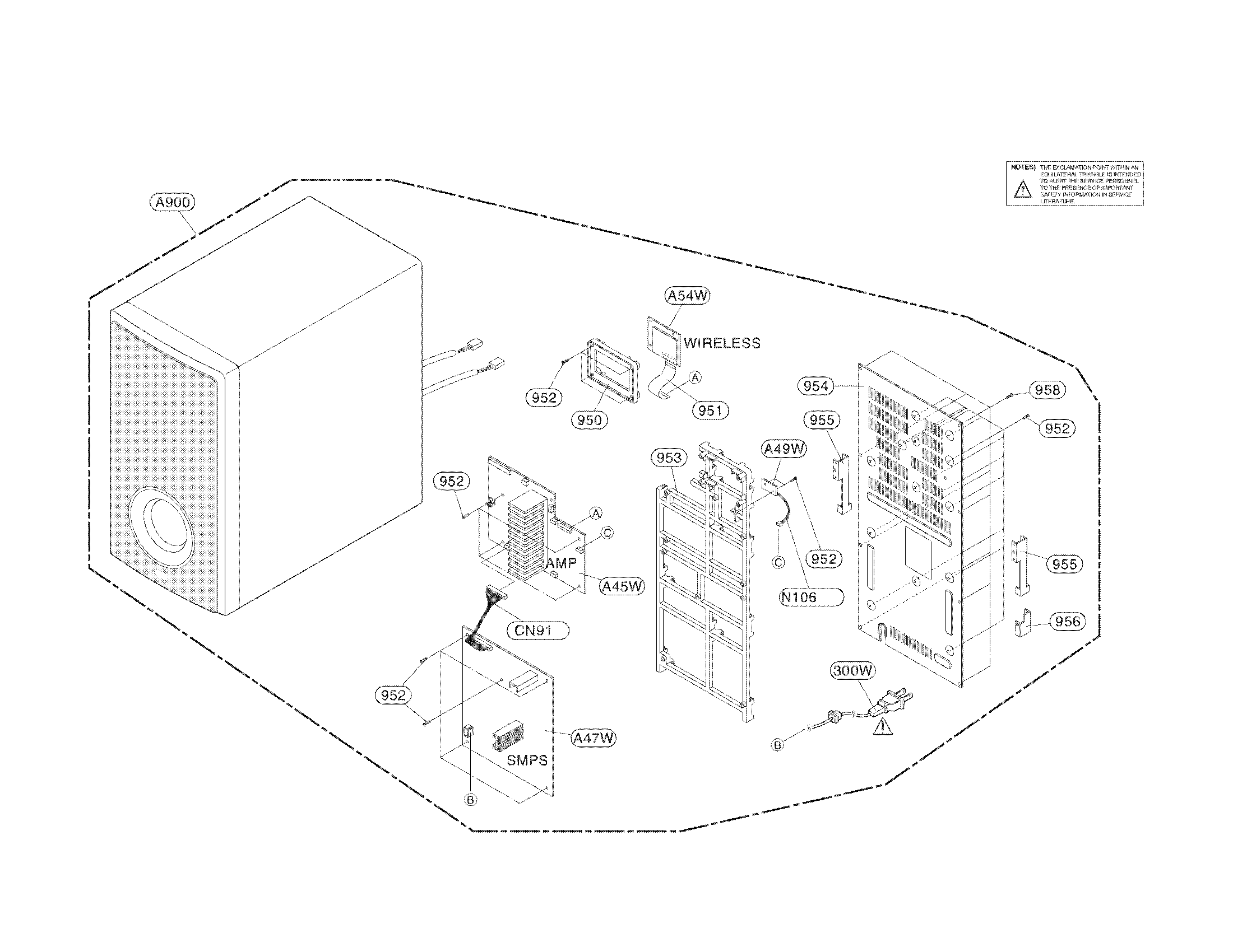 WIRELESS SUBWOOFER PARTS
