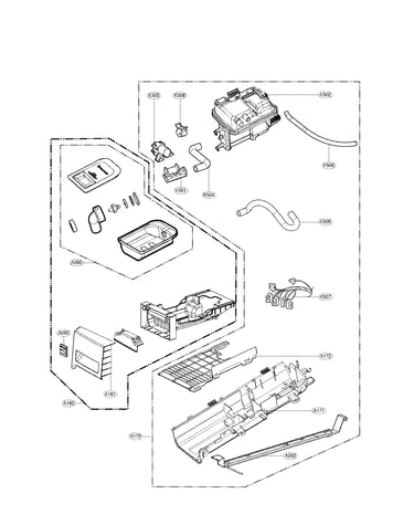 Panel drawer assembly and guide assembly parts