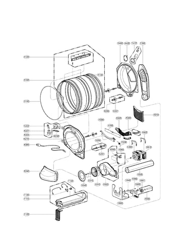 Drum and motor assembly parts