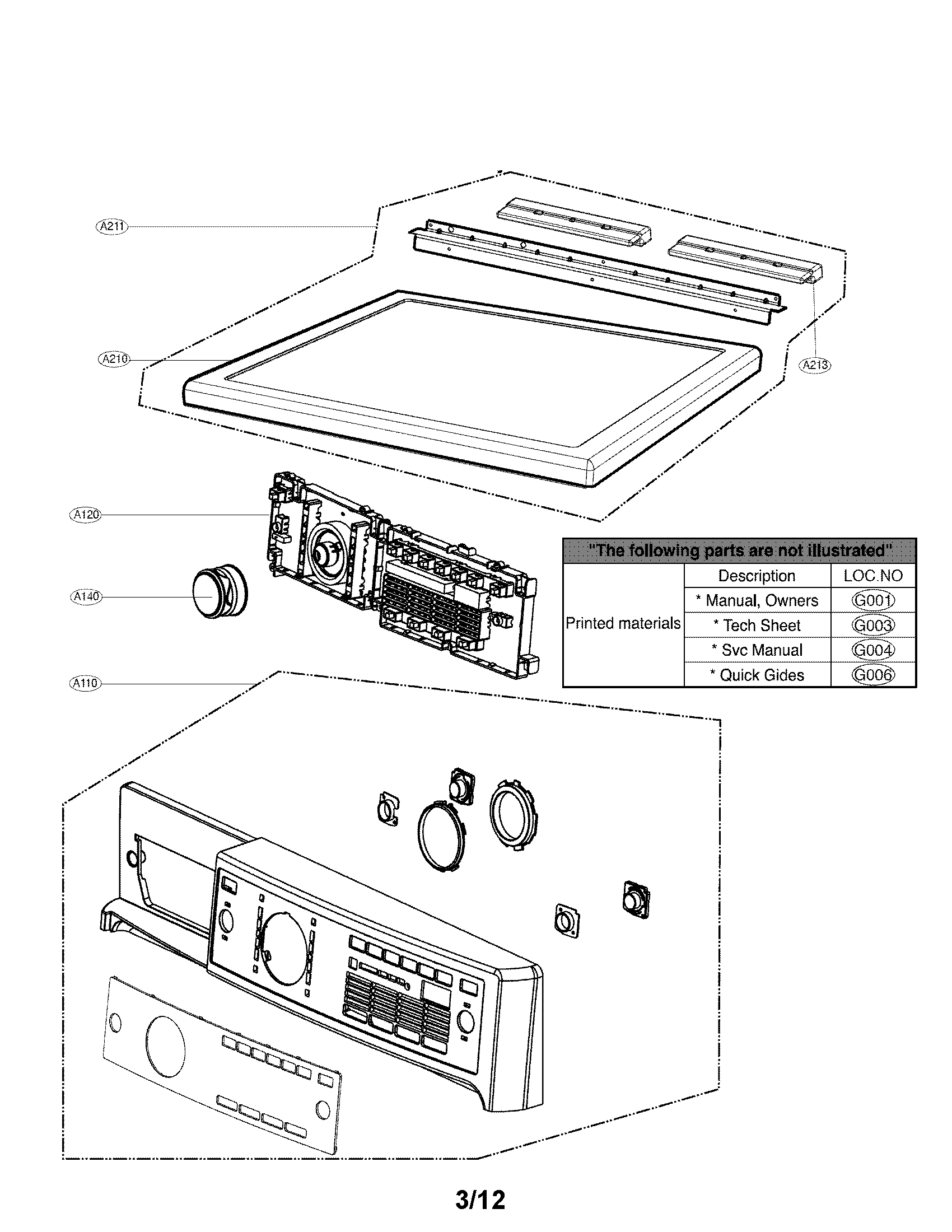 Control panel and plate assembly parts
