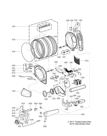 Drum and motor assembly parts
