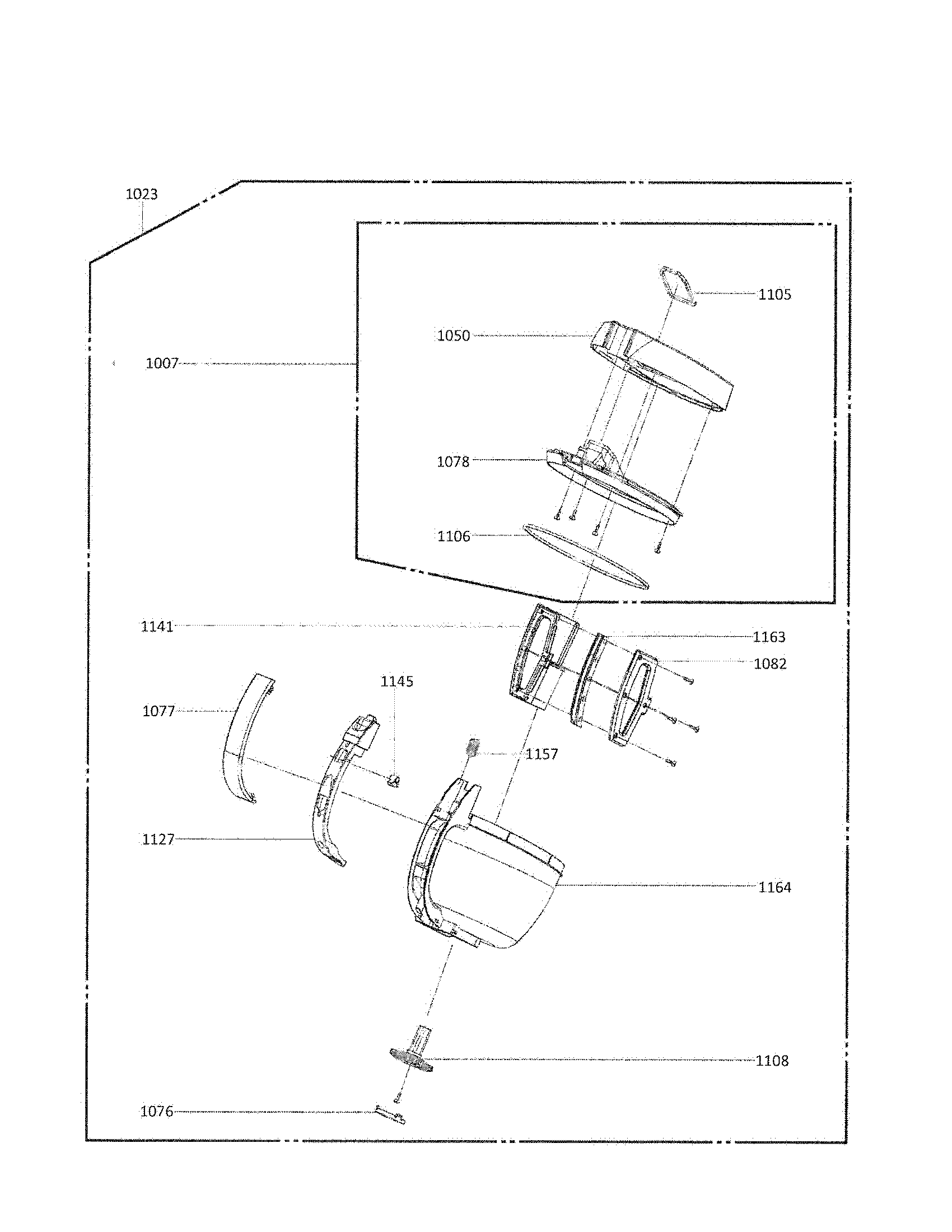 DUST TANK ASSEMBLY PARTS