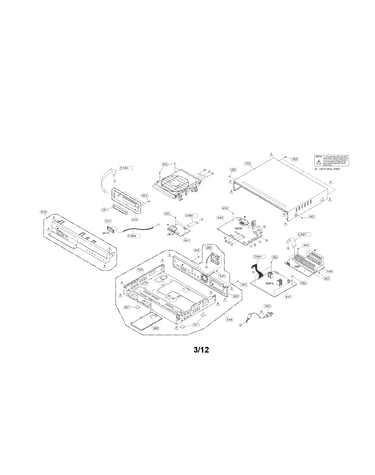 Cabinet and main frame section parts