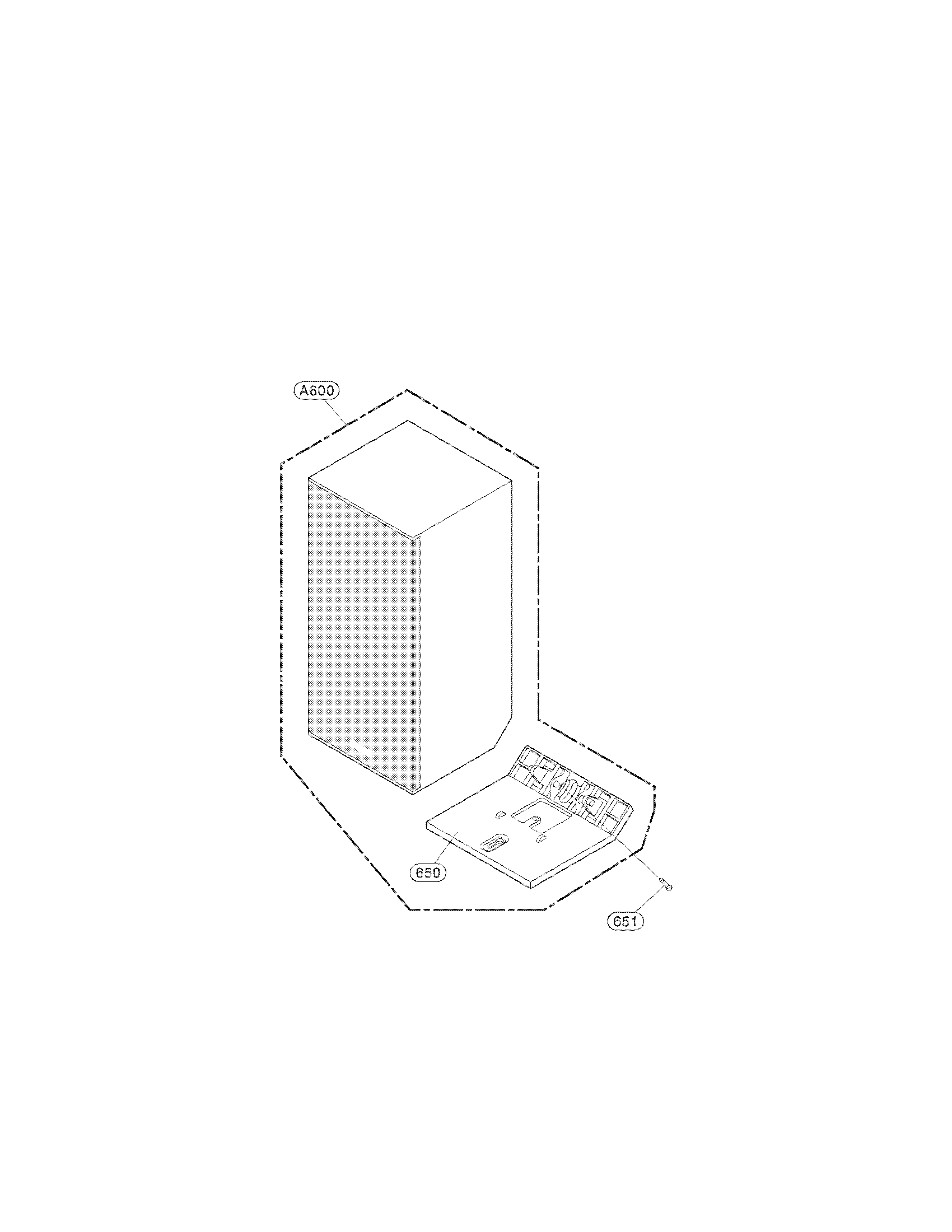 Front and rear speaker parts