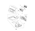 LG DLEX5170W control panel and plate assembly parts diagram