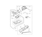 LG DLEX5170W panel drawer assembly and guide assembly parts diagram