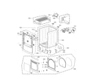 LG DLEX5170W cabinet and door assembly parts diagram