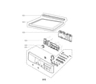 LG DLEX3070R control panel and plate assembly parts diagram