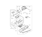 LG DLEX3070R panel drawer assembly and guide assembly parts diagram