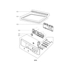 LG DLEX3070W control panel and plate assembly parts diagram