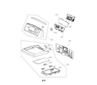 LG DLGX5171V control panel and plate assembly parts diagram