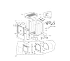 LG DLGX5171V cabinet and door assembly parts diagram