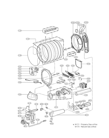Drum and motor assembly part